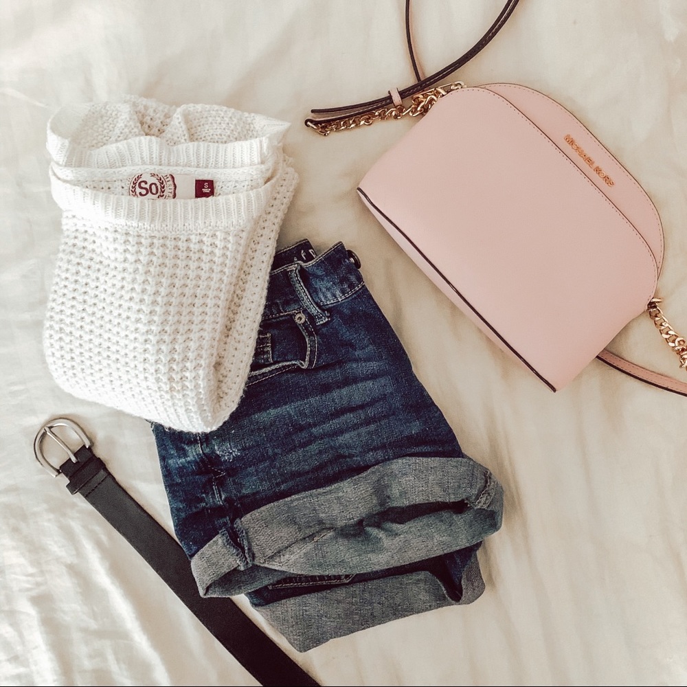 White Cropped Sweater